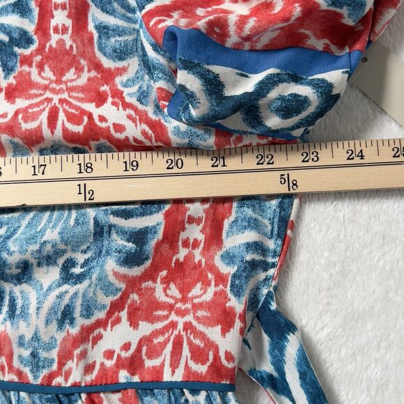 Figueroa & Flower Midi Dress Womens Sz XL Floral Belted Short Sleeve Boho - Picture 11 of 13